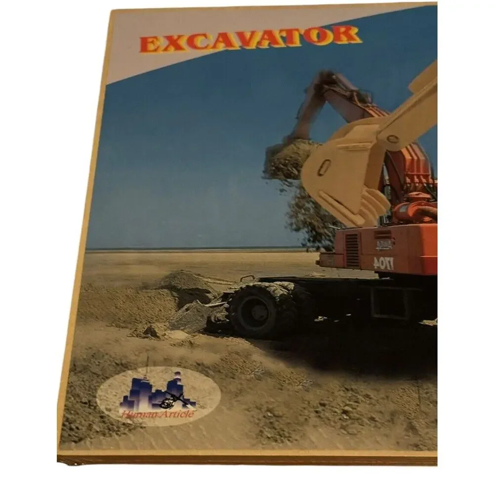 Excavator Woodcraft Construction Puzzle Kit P043 Puzzled Crafts at Home‎ NEW